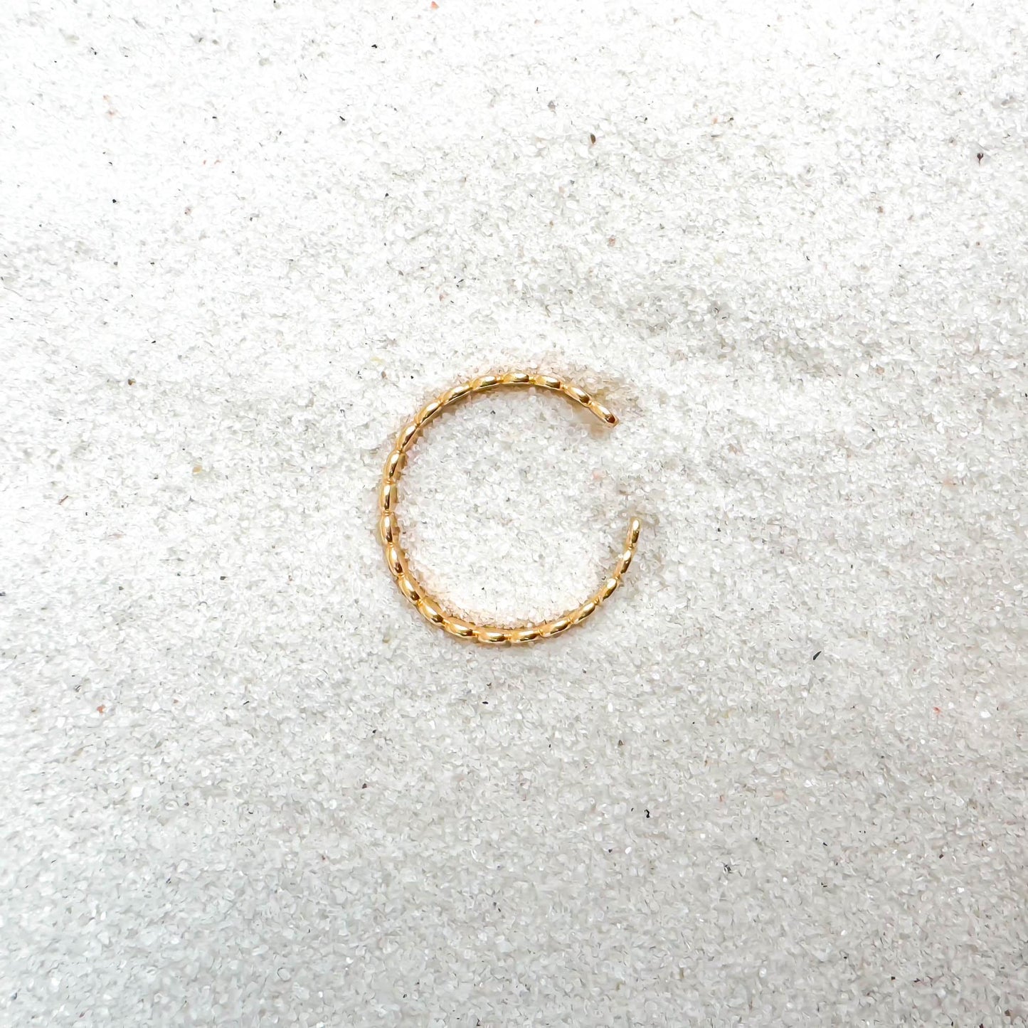 Dainty Flat Bead Toe Ring, 14K Gold Filled