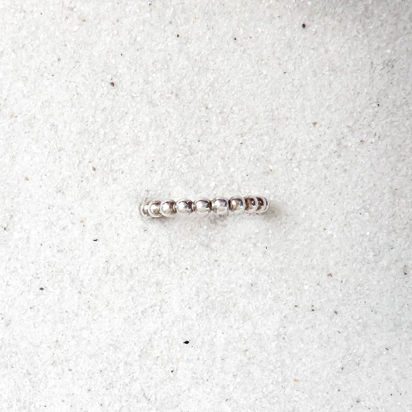 Bead Toe Ring, Sterling Silver