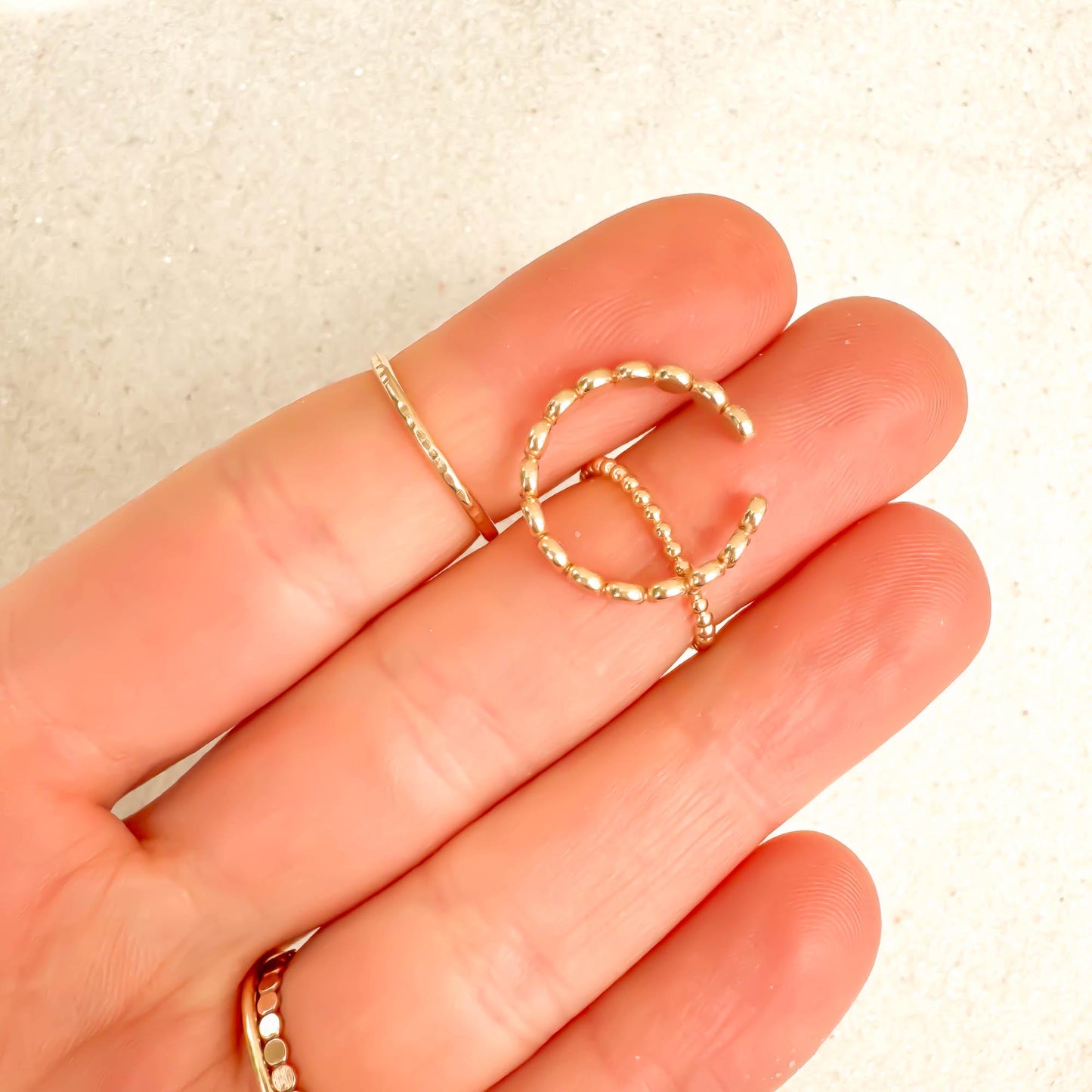 Flat Bead Toe Ring, 14K Gold Filled