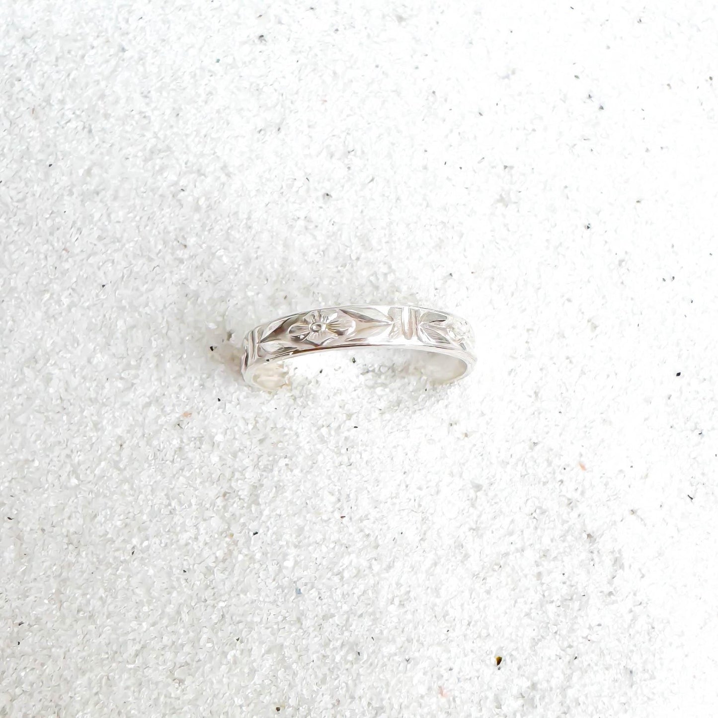Floral Toe Ring, Sterling Silver