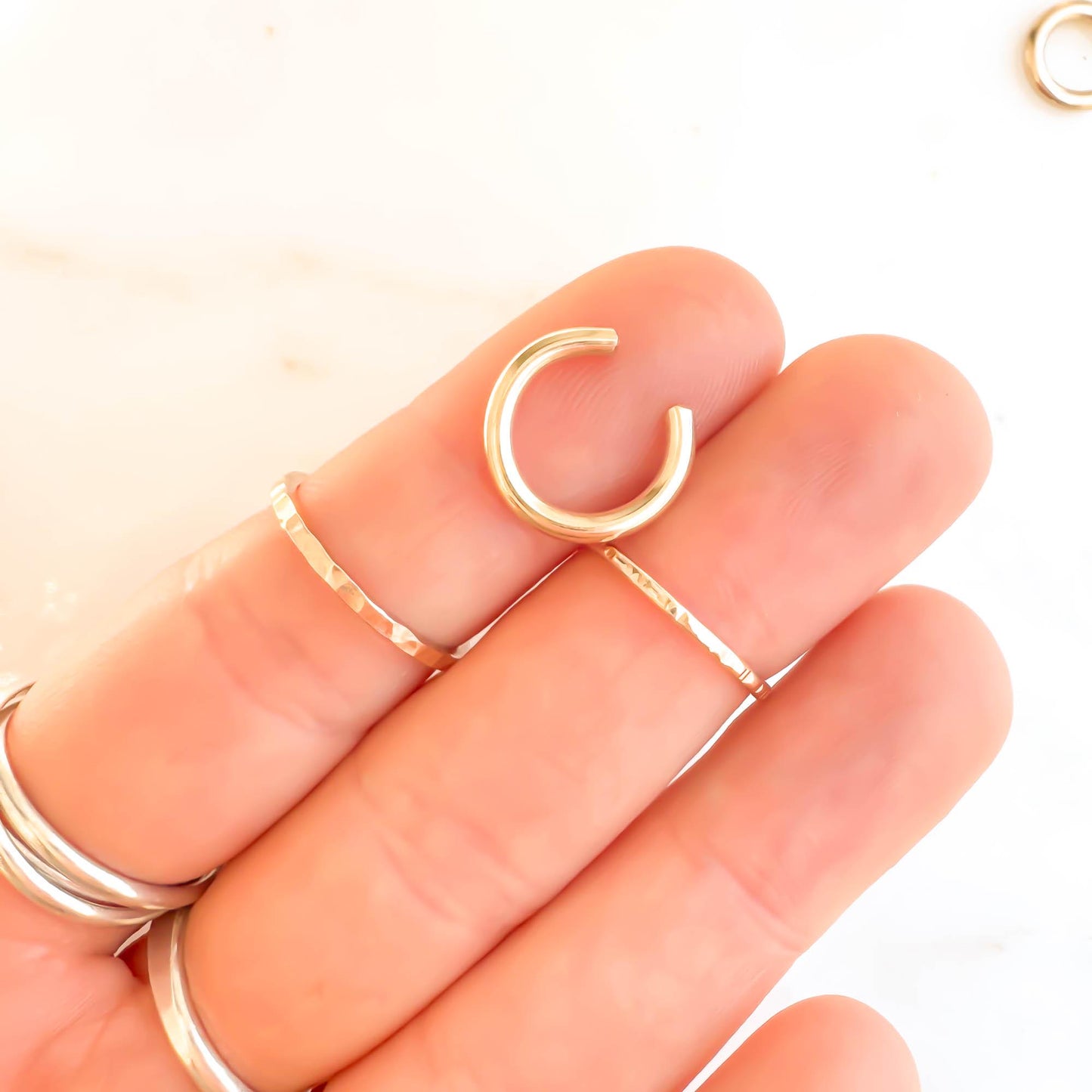 Thick Round Conch Ear Cuff, 14K Gold Filled