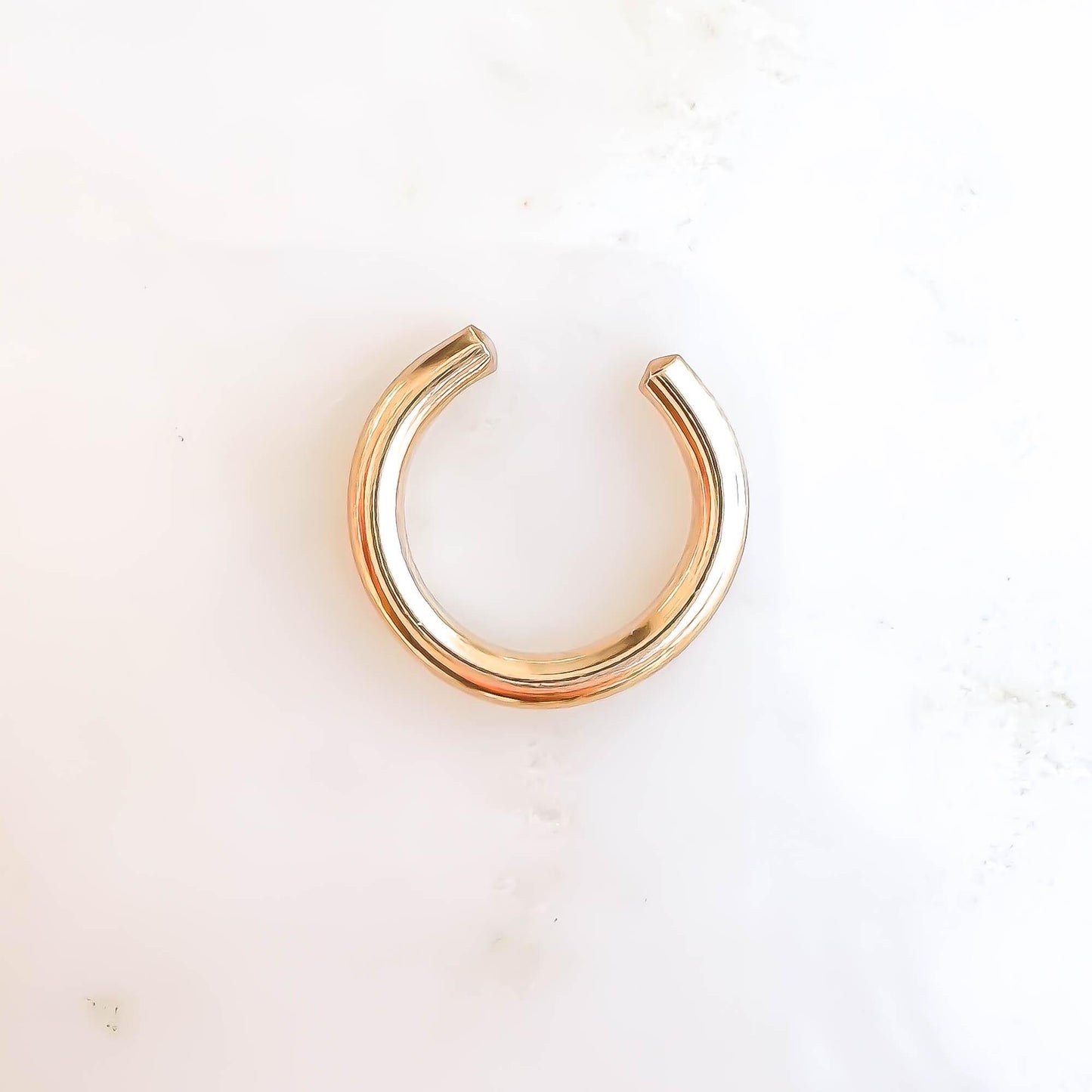Thick Round Conch Ear Cuff, 14K Gold Filled