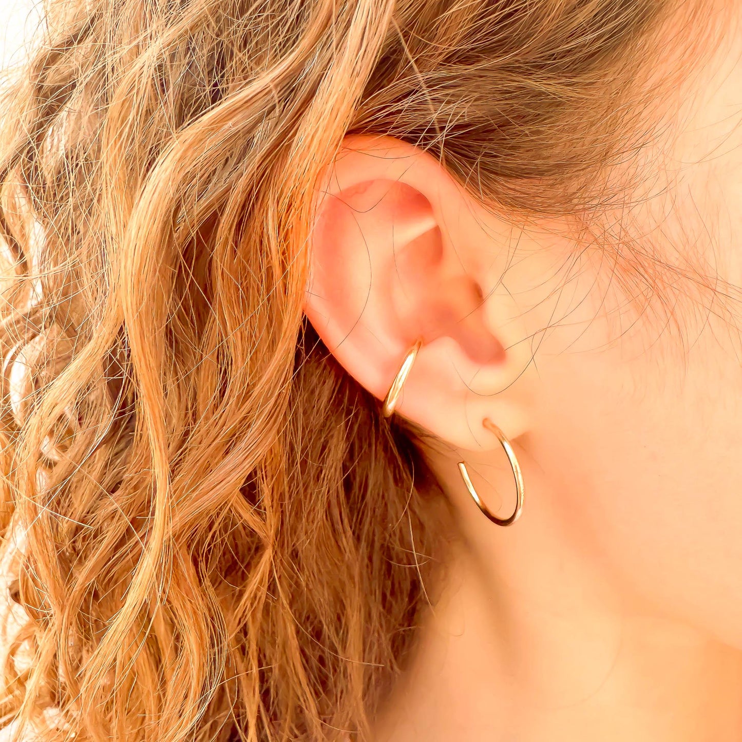 Thick Round Conch Ear Cuff, 14K Gold Filled