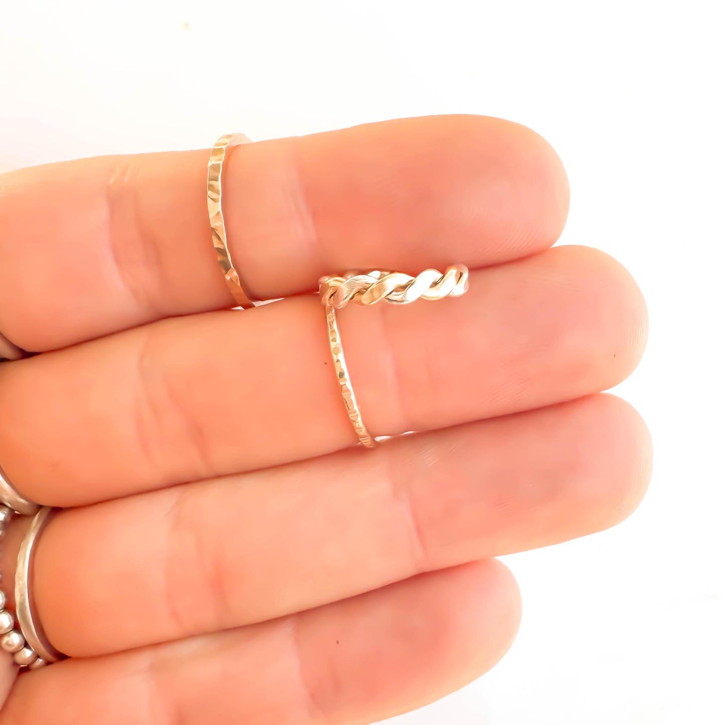 Two Toned Twist Conch Ear Cuff, 14K Gold Filled & Sterling Silver
