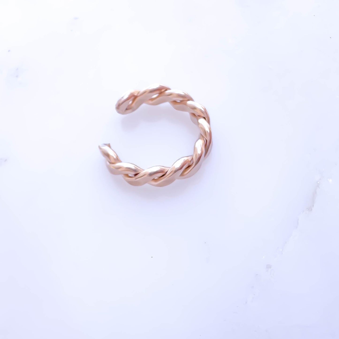 Conch Twist Ear Cuff, 14K Rose Gold Filled