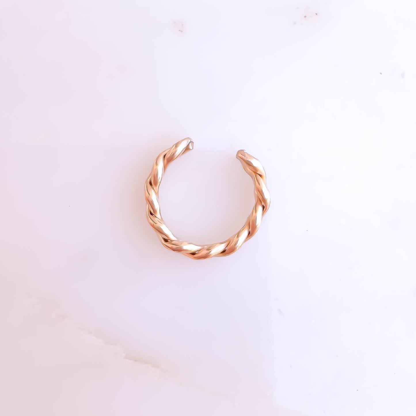 Conch Twist Ear Cuff, 14K Rose Gold Filled