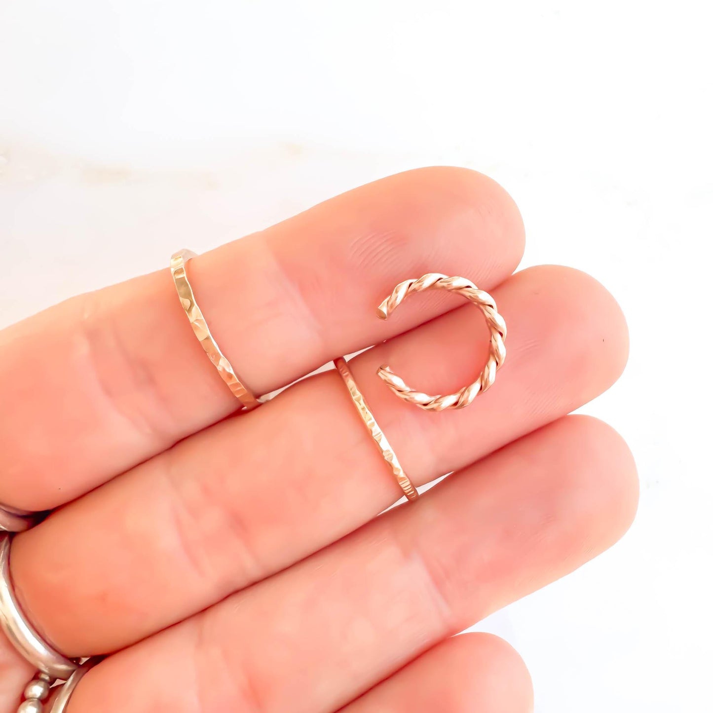 Conch Twist Ear Cuff, 14K Rose Gold Filled