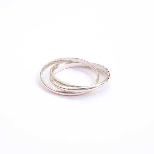 Triple Band Fidget Ring 925 Sterling Silver