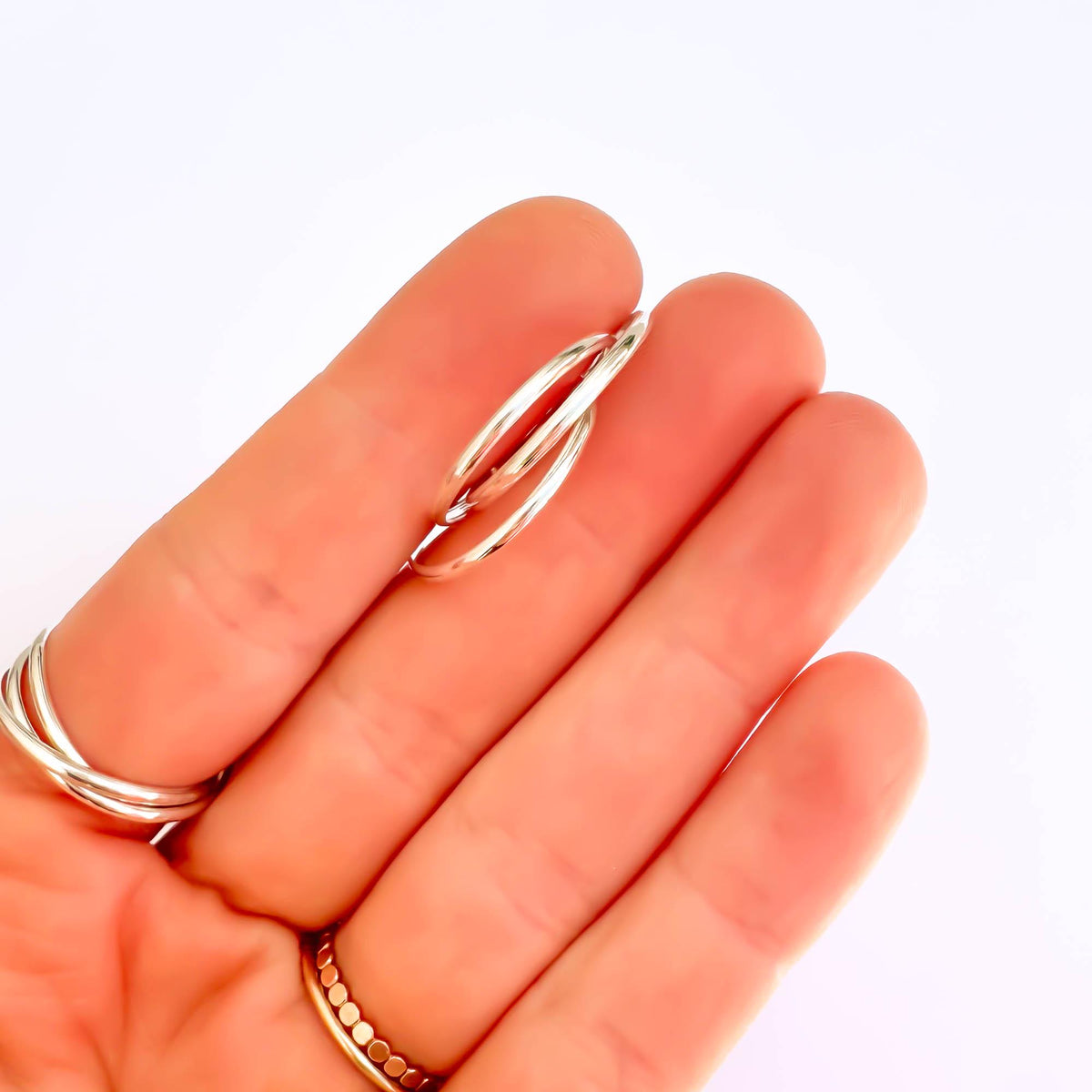 Triple Band Fidget Ring 925 Sterling Silver