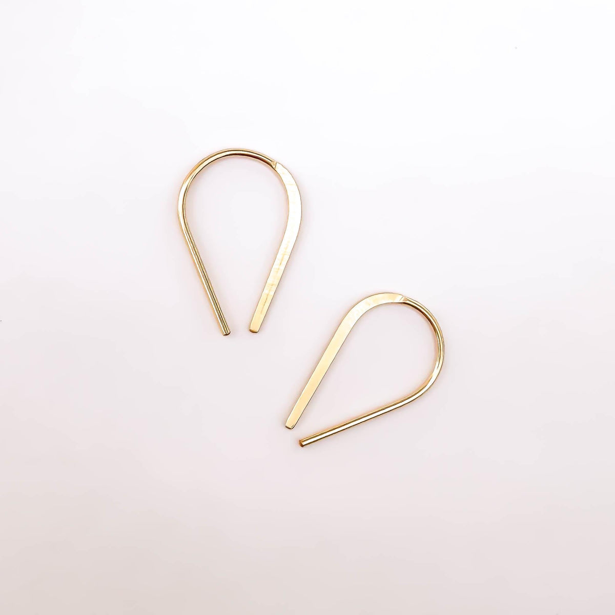 Bold Horseshoe Hoop Earrings, 14K Gold Filled or 925 Sterling Silver
