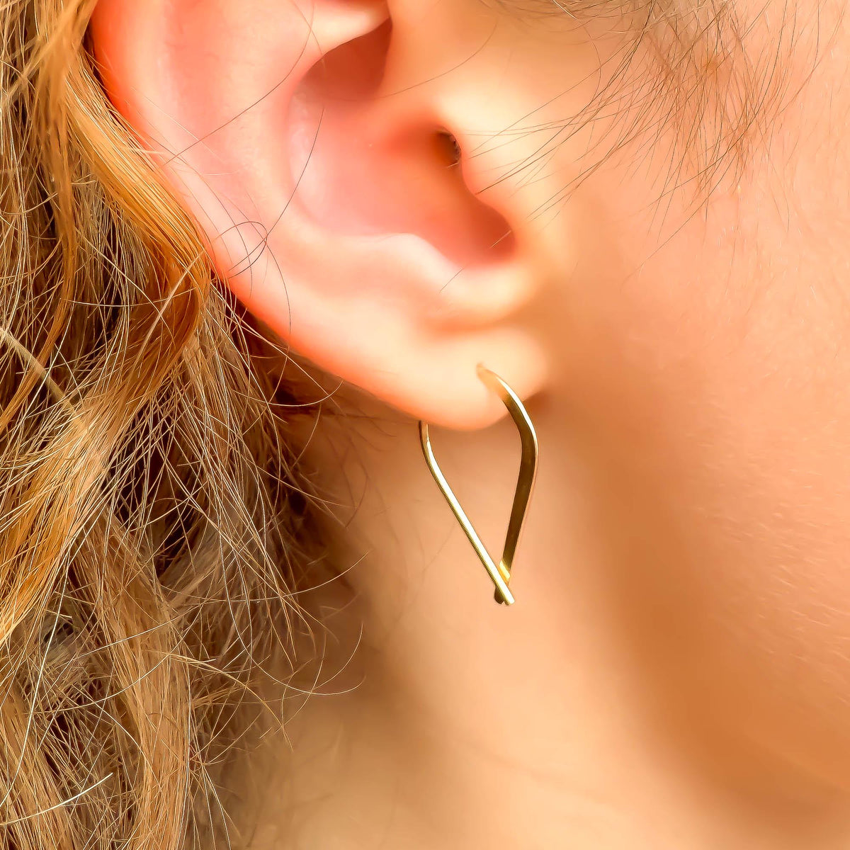 Bold Horseshoe Hoop Earrings, 14K Gold Filled or 925 Sterling Silver