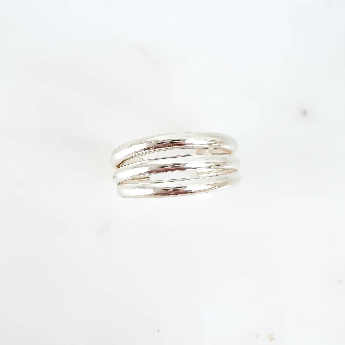 3 Band Conch Ear Cuff, Sterling Silver