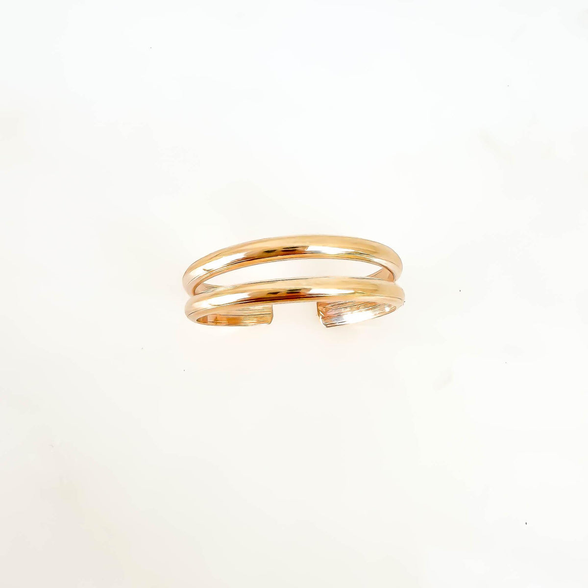 Double Band Toe Ring, 14K Gold Filled