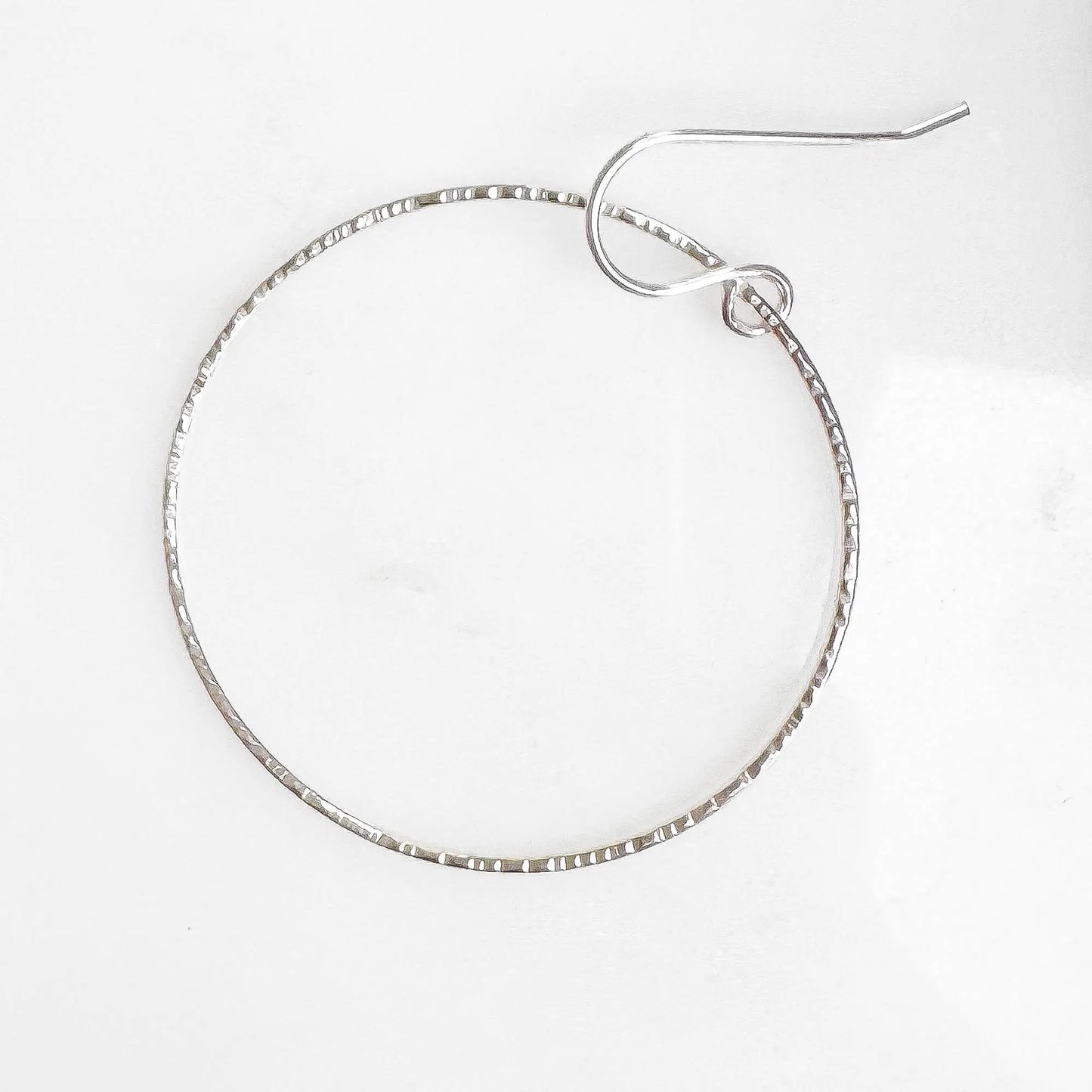 Big Forward Facing Hoop Earrings, 925 Sterling Silver