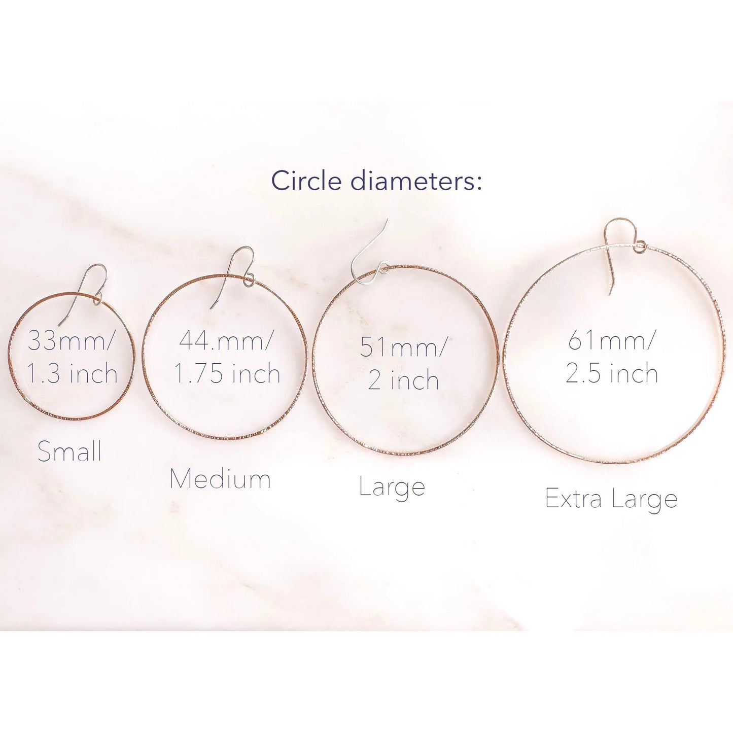 Forward Facing Hoops, 14K Rose Gold Filled & Silver