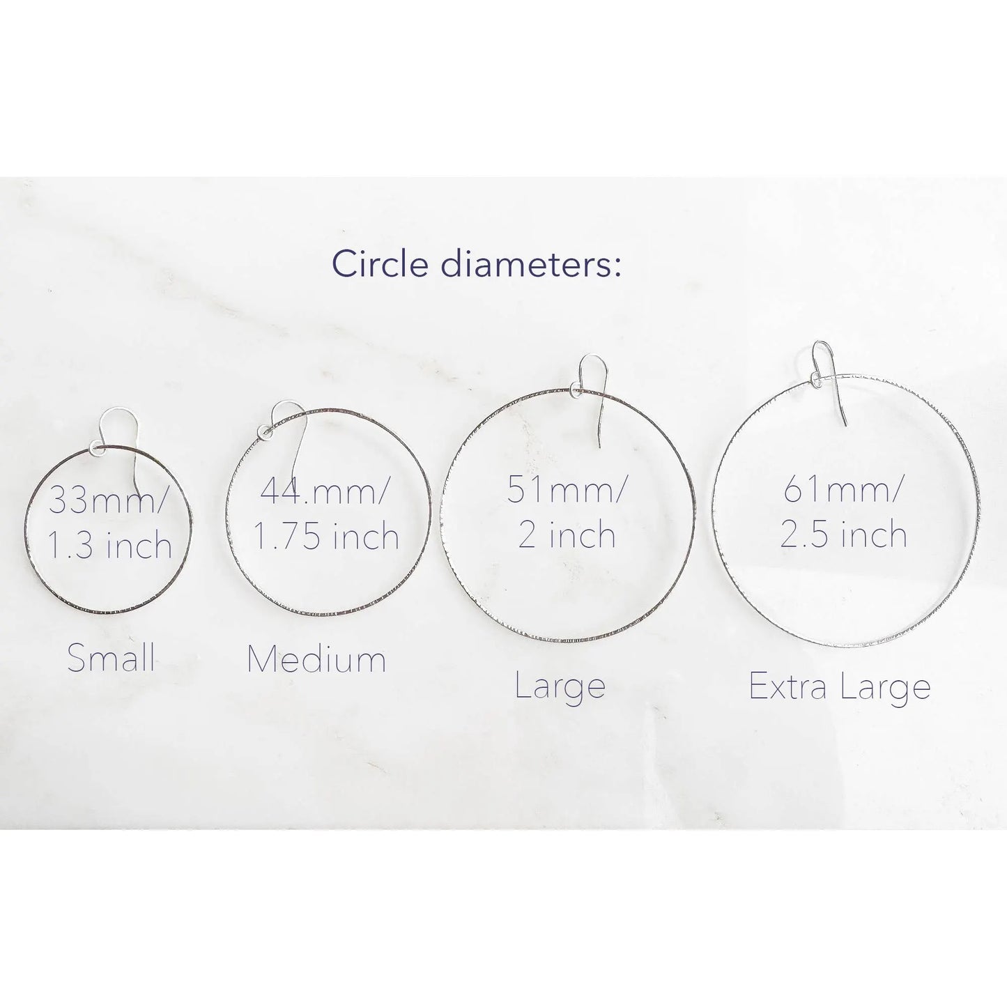 Big Forward Facing Hoop Earrings, 925 Sterling Silver