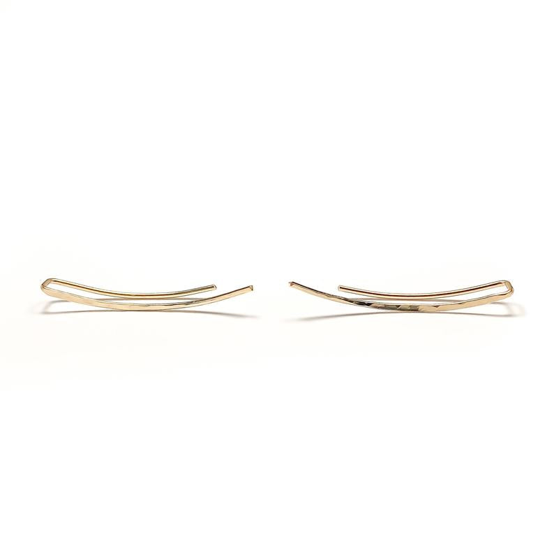 White Gold Ear Climber Earrings – Diamond Shoal Jewelers