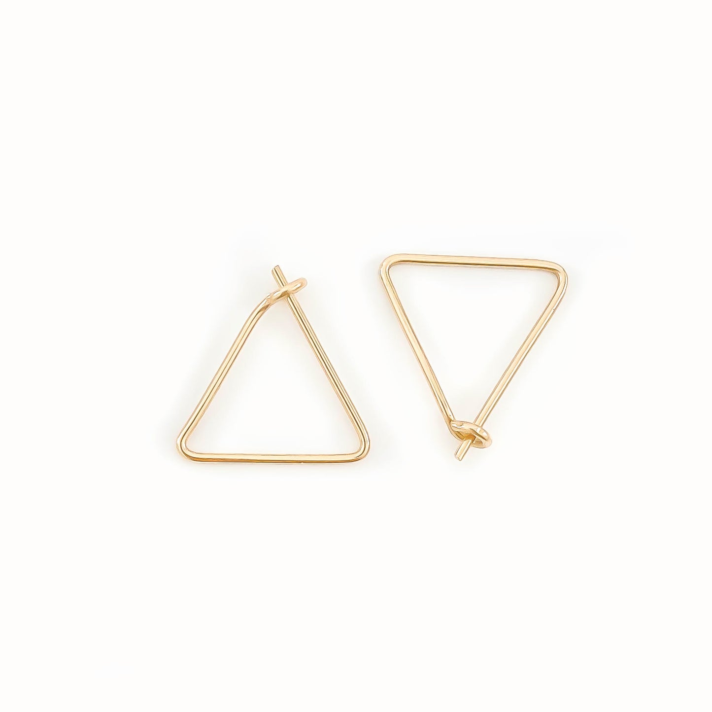 triangle hoop earrings