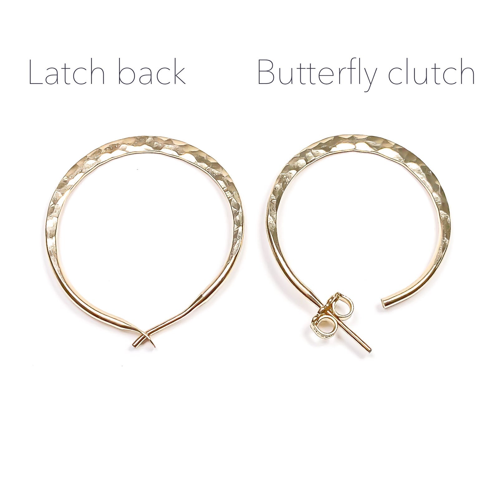 Gold Latch Back Hoop Earrings, Vintage Inspired Gold Hoop Earrings,  Mother's Day Gift, Gift for Her - Etsy