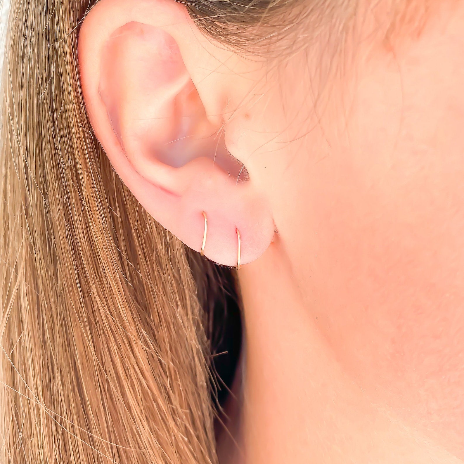 Hoops in second on sale piercing