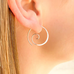 Serena Spiral Hoop Earrings