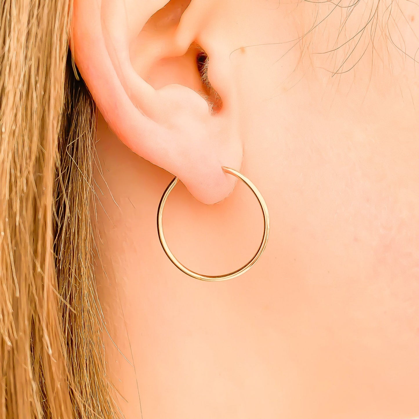25mm Hoop Earrings, 14K Gold Filled