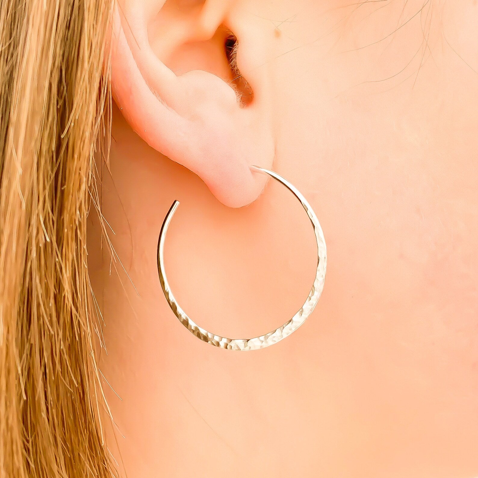 14k on sale gold hoops