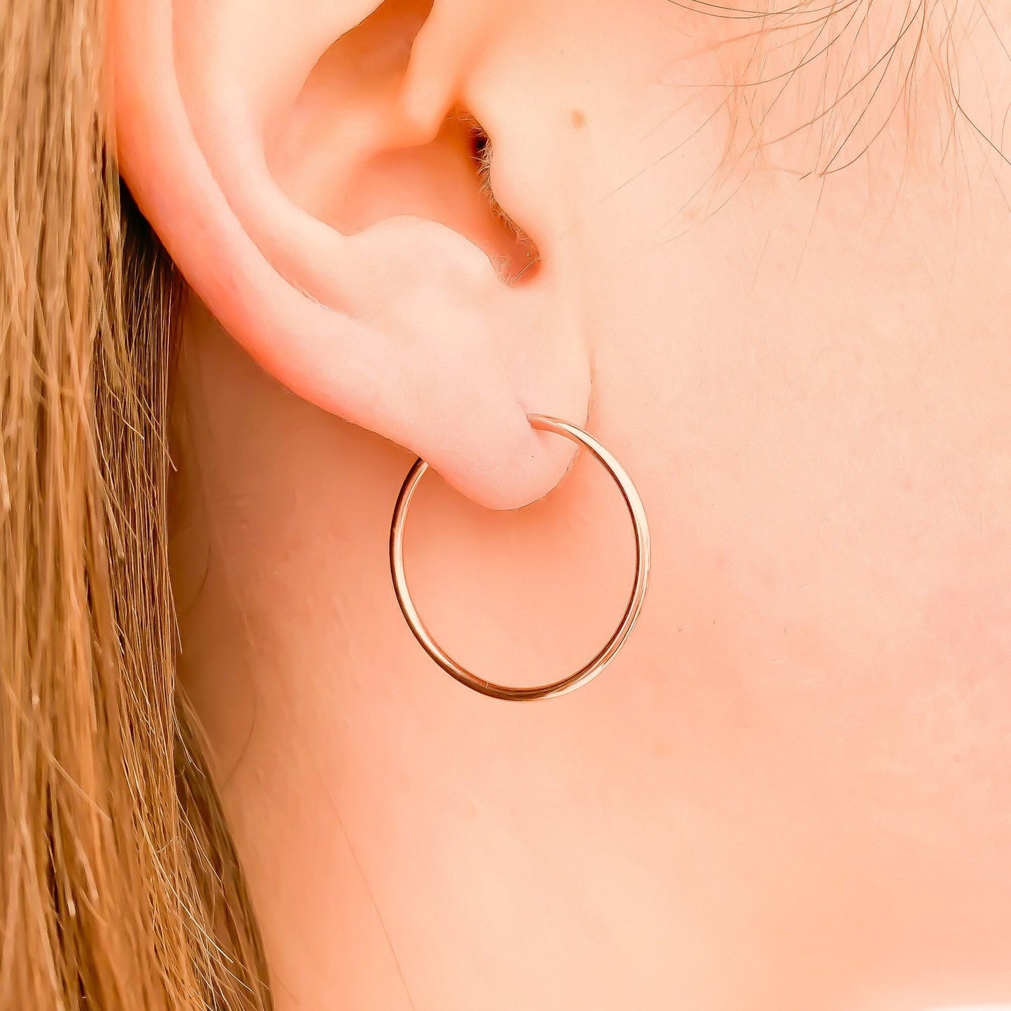 25mm Hoop Earrings, 14K Gold Filled