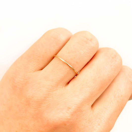 Solid 14K Gold Ultra Thin Ring
