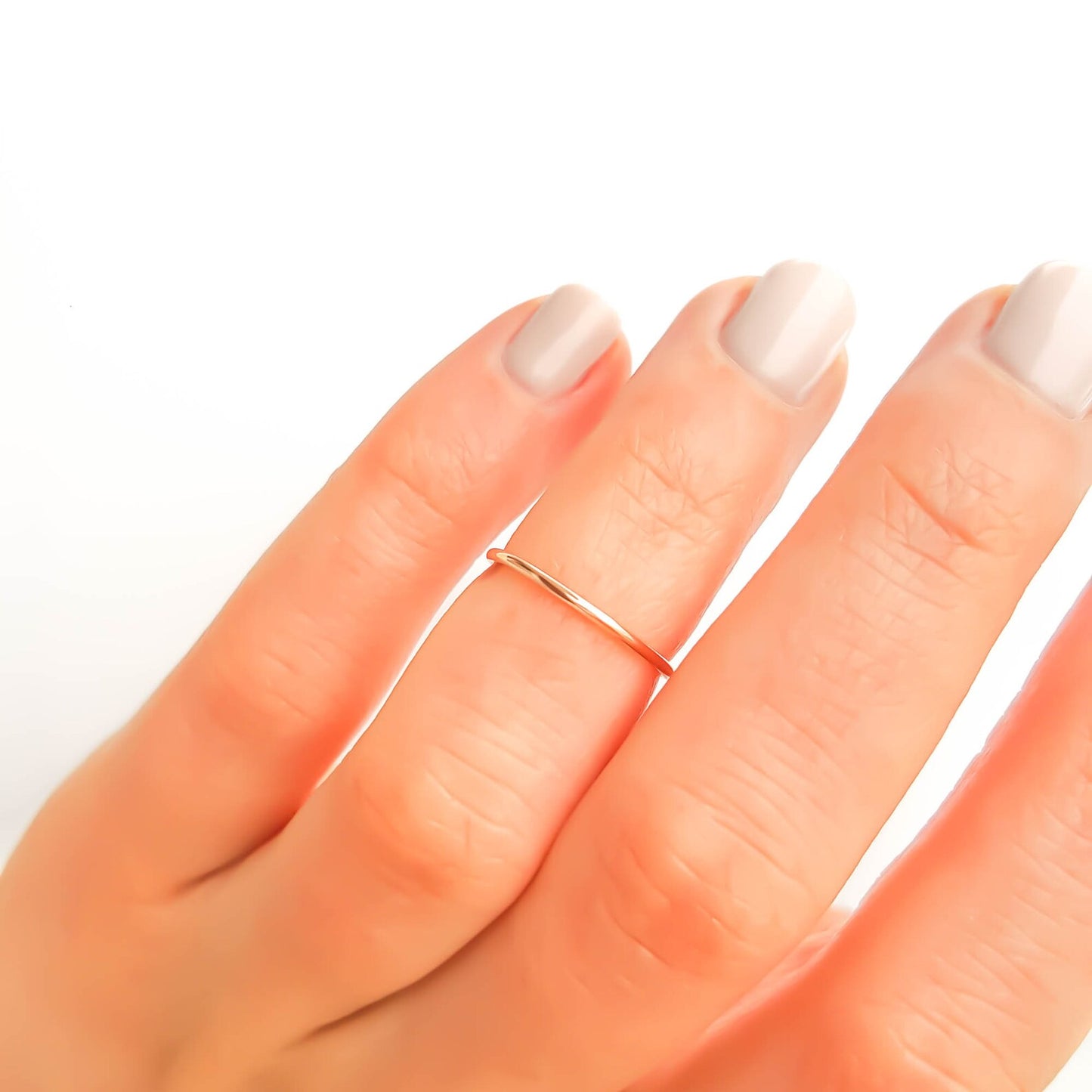 rose gold filled midi ring